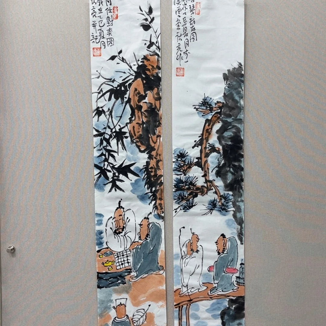 国画艺术家真人手绘