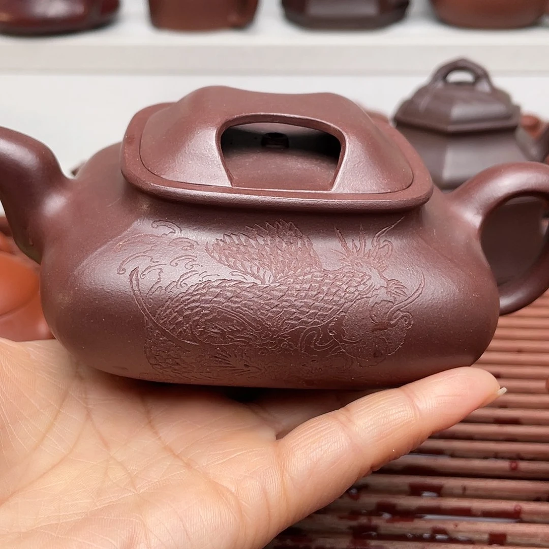 紫砂茶壶恋***咪紫砂壶底槽清