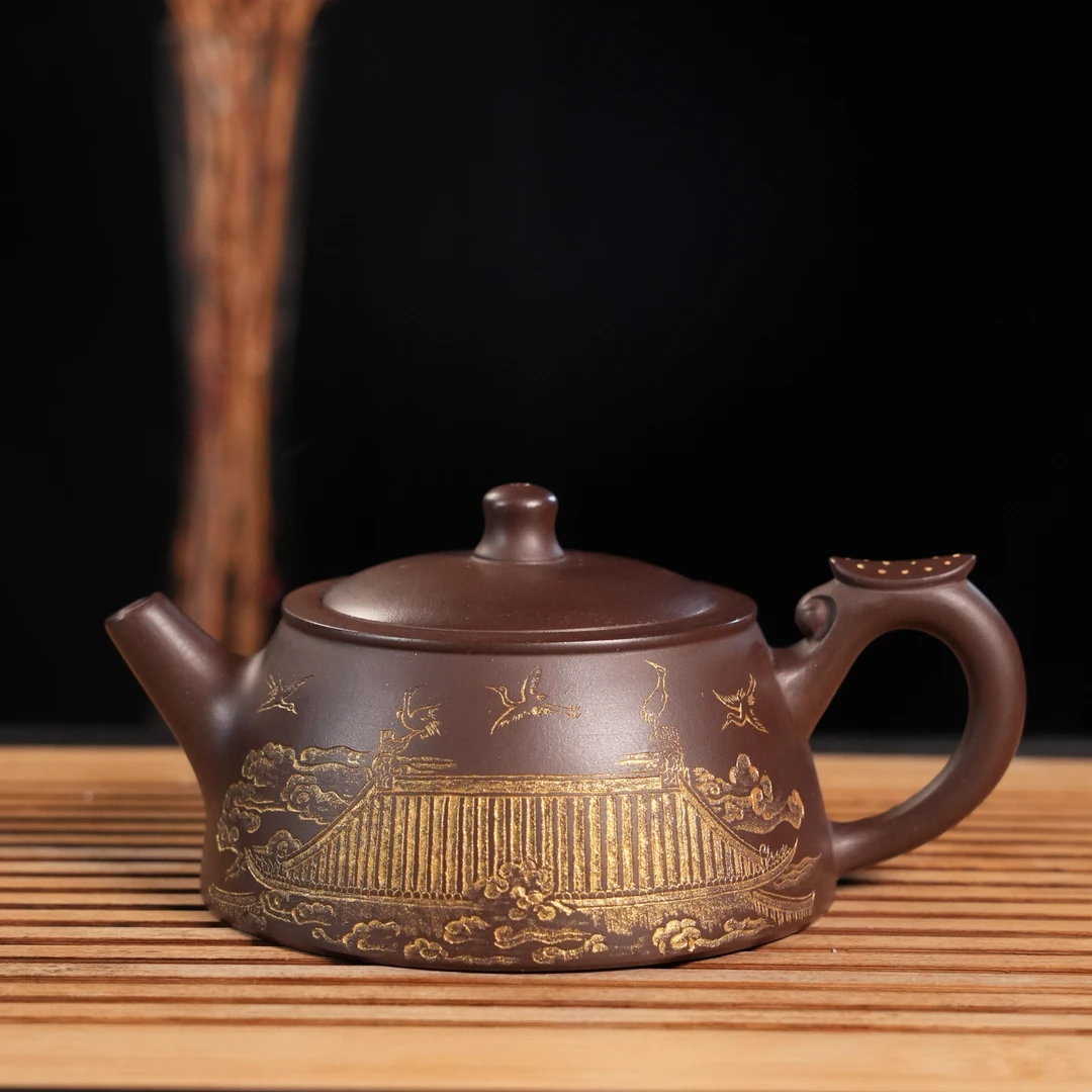 Z-XQL-014   许秋璐  宜兴手工紫砂  飞龙瑞华刻