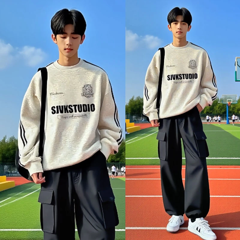 卫衣男孩子青少年12-15岁初中生16帅气18高中生男装14中学生洋气