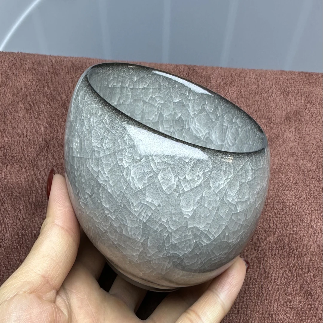 灰冰禅定杯-高端茶器主人杯