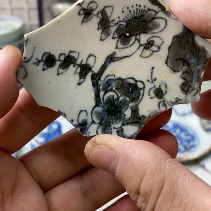 瓷片现代瓷器青花瓷片