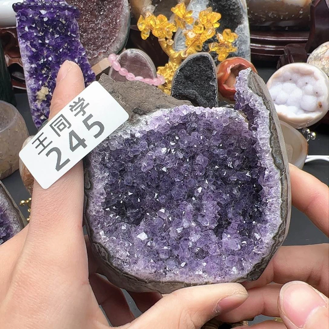 紫晶水晶摆件未镶嵌245