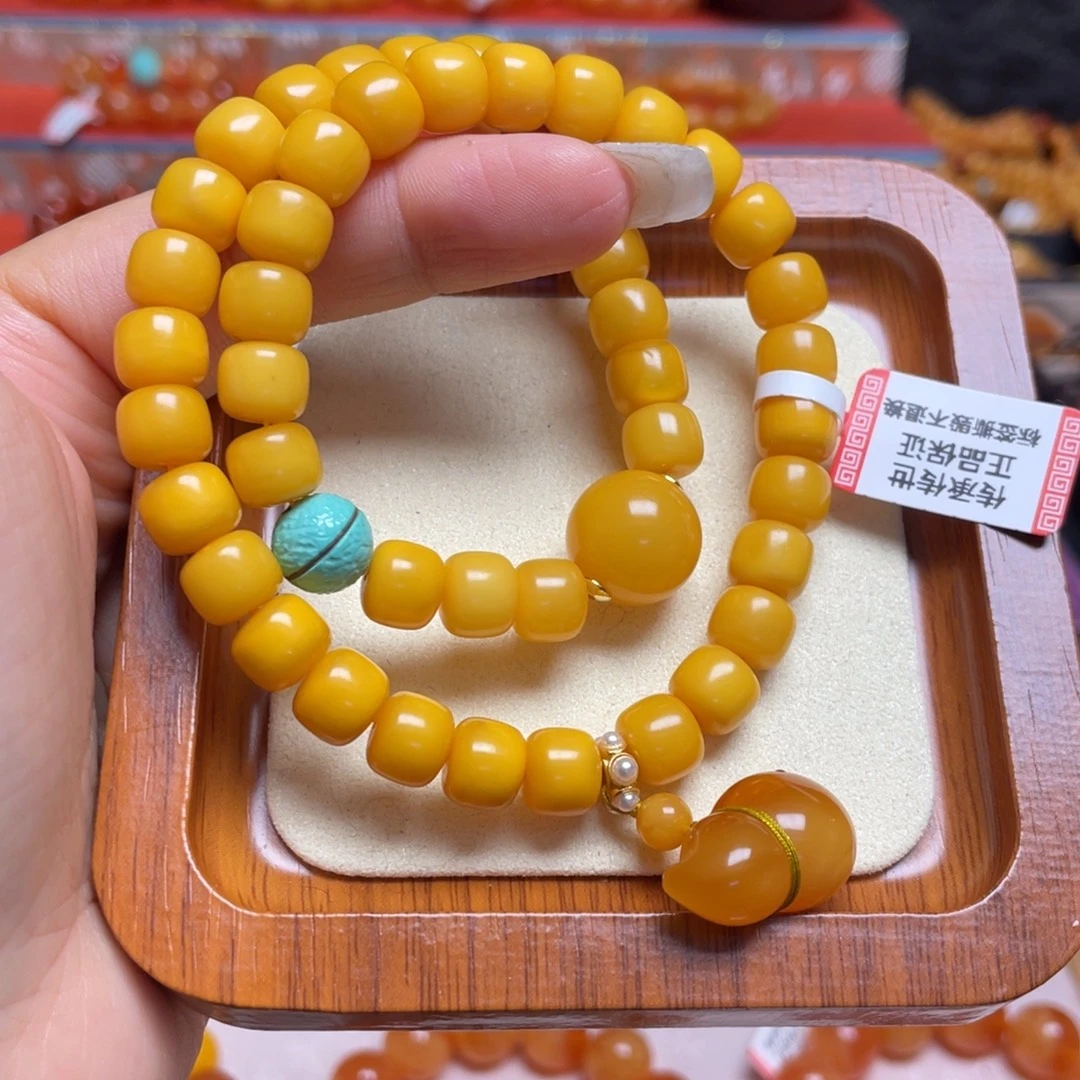 琥珀未镶嵌手链手串