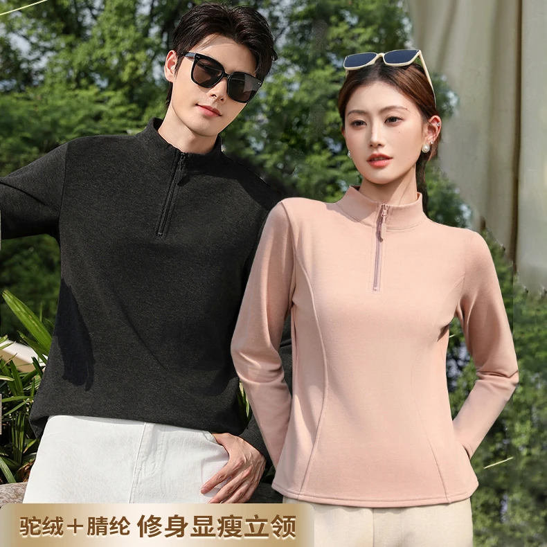 天丝驼绒软壳衣户外抓绒衣男女款秋冬新款冲锋衣内胆可外穿打底衫