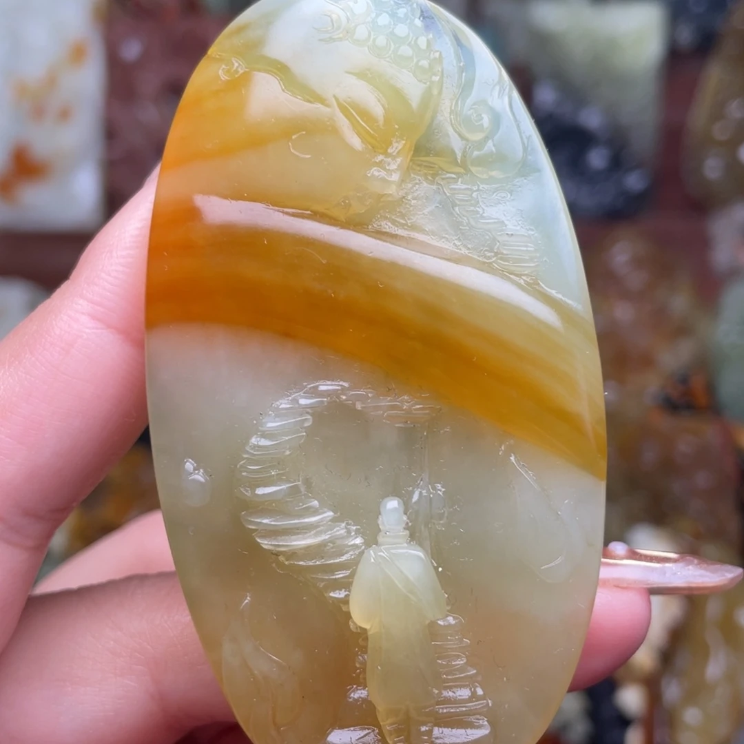 蛇纹石玉未镶嵌颈饰