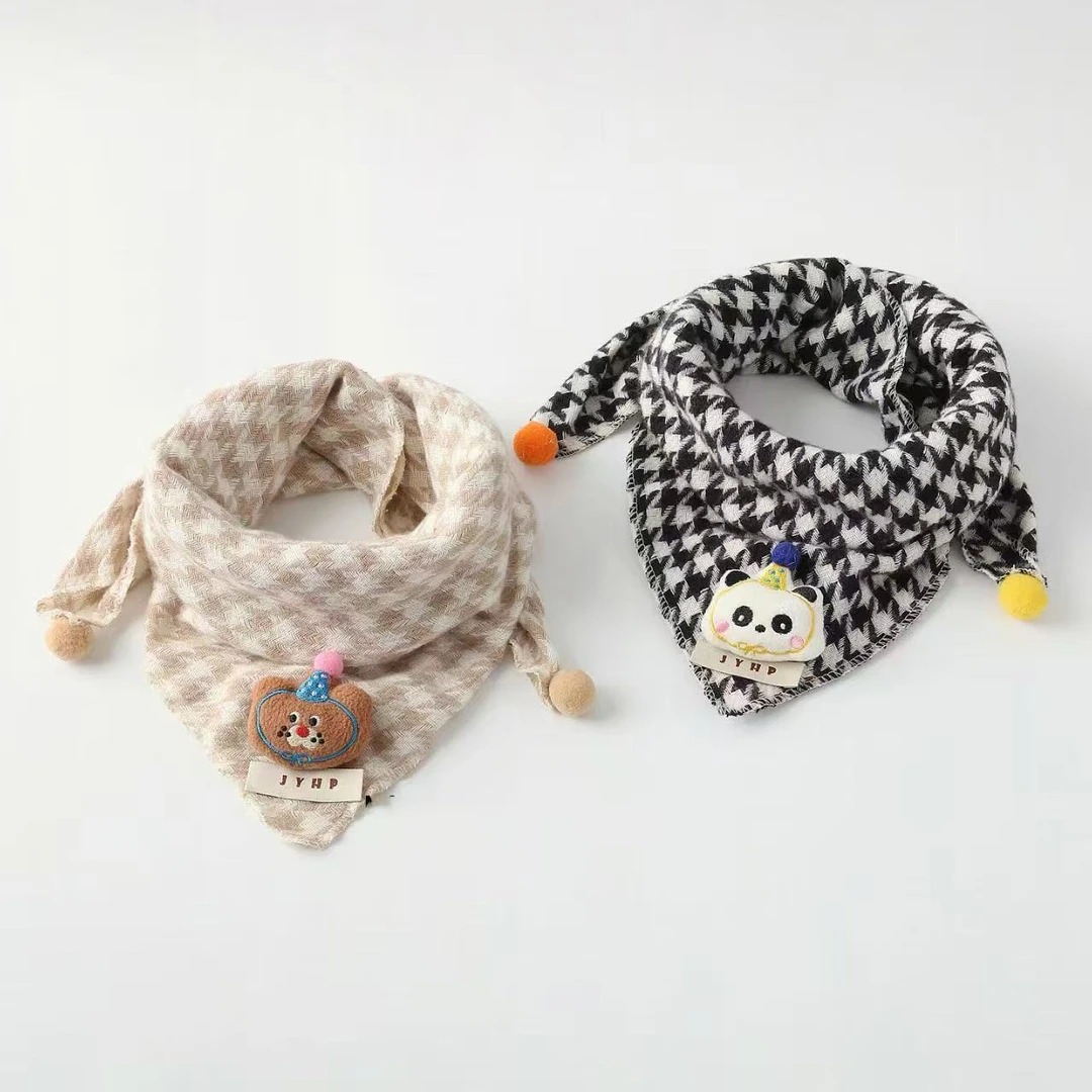 宝宝儿童百搭韩版森系公主风男童冬季围巾卡通风小孩防风秋冬季