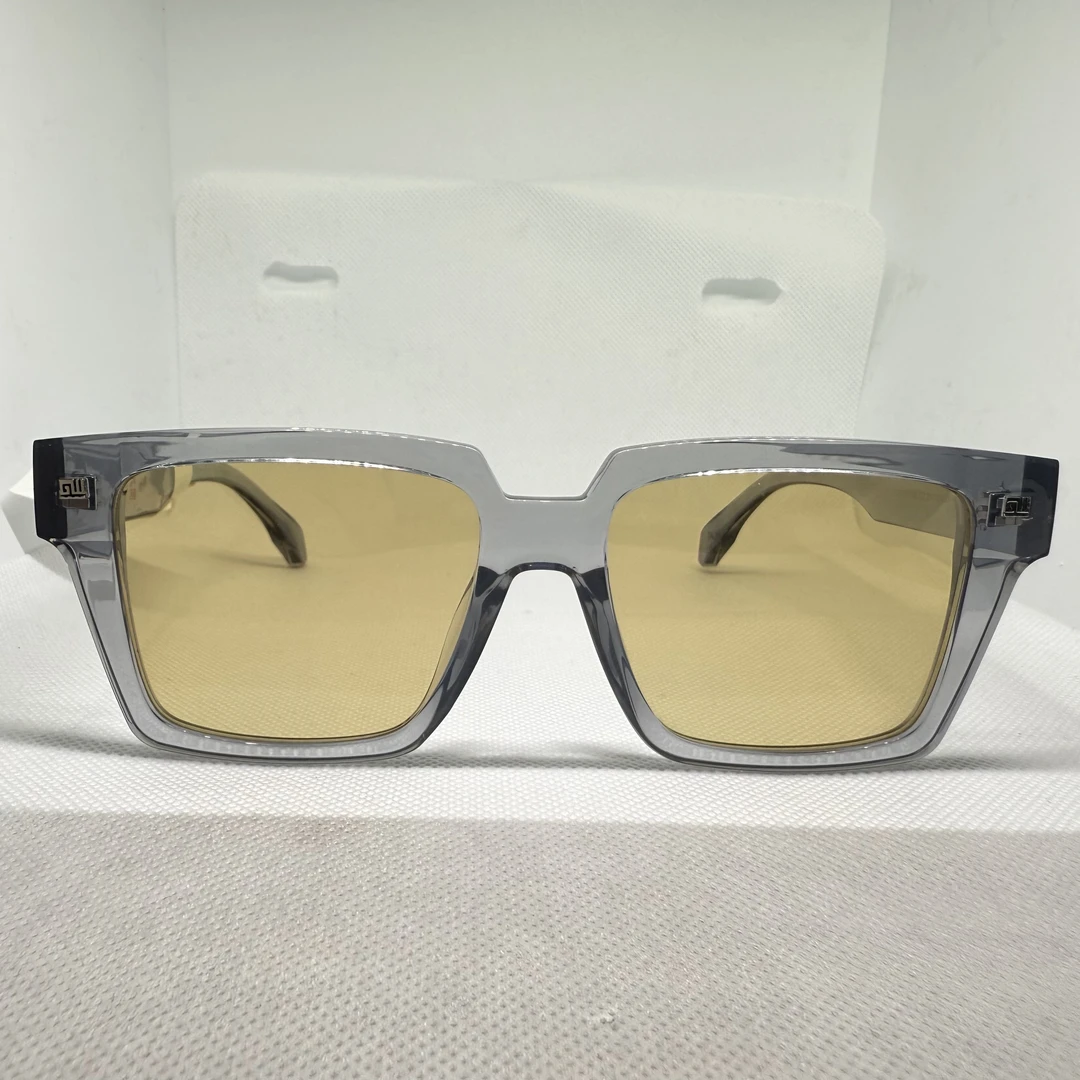 hi嗨伊透明灰长方框带偏光防紫外线夜视百搭潮流素颜镜21-11n09c2