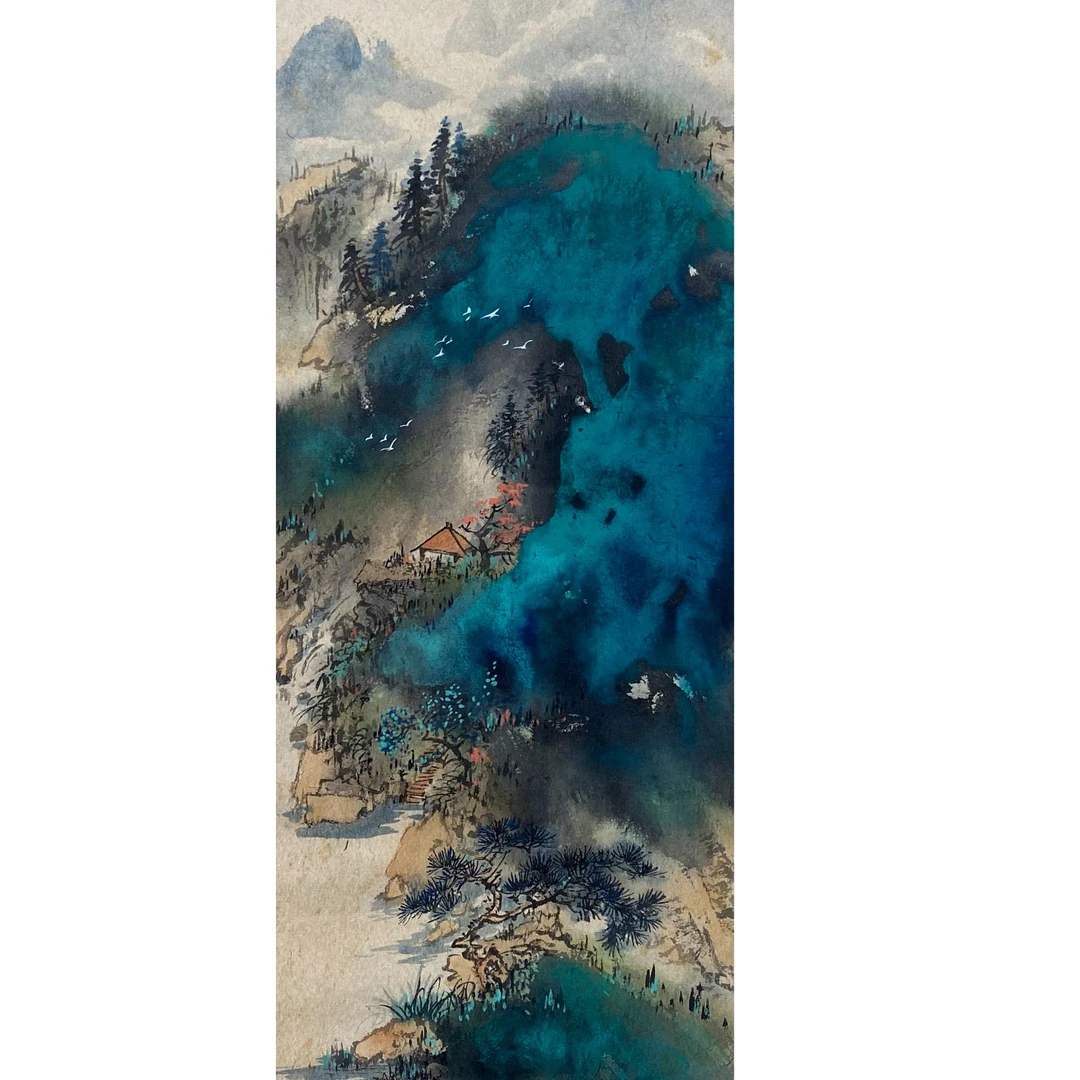 DY14634 山水 纸本 68*21