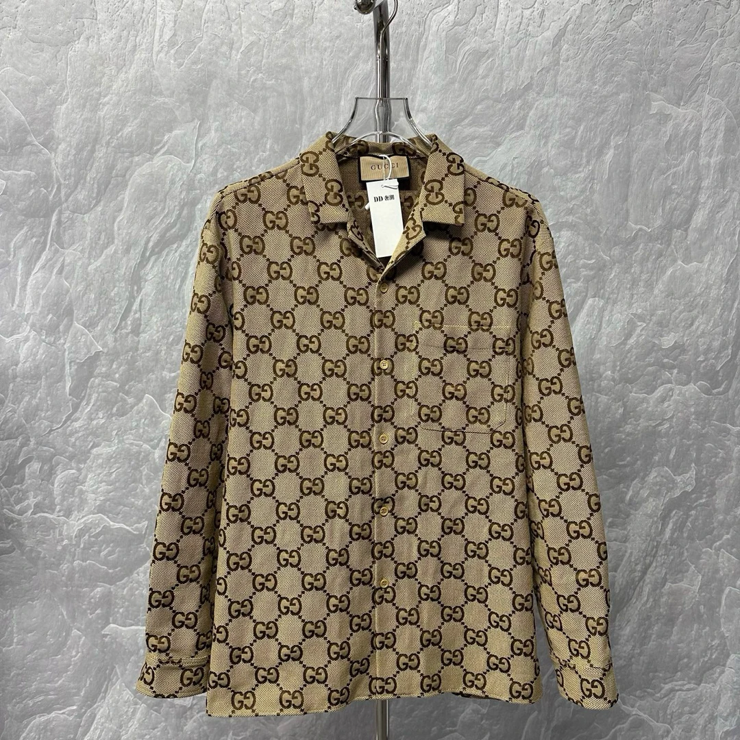 未使用 GUCCI/古驰 满印双G提花衬衫外套 50码 P01067