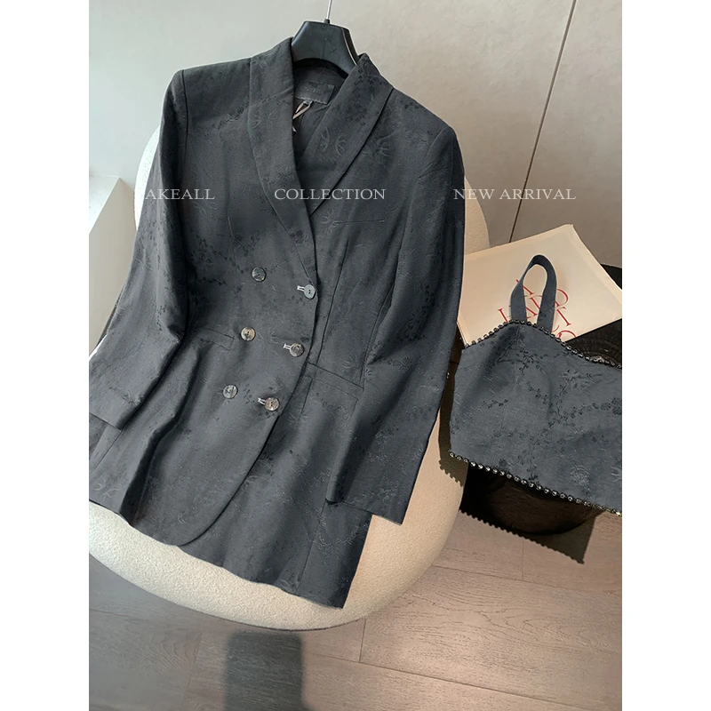 【现货限量秒杀】重磅原创 丝麻提花西装/背心 YG211007