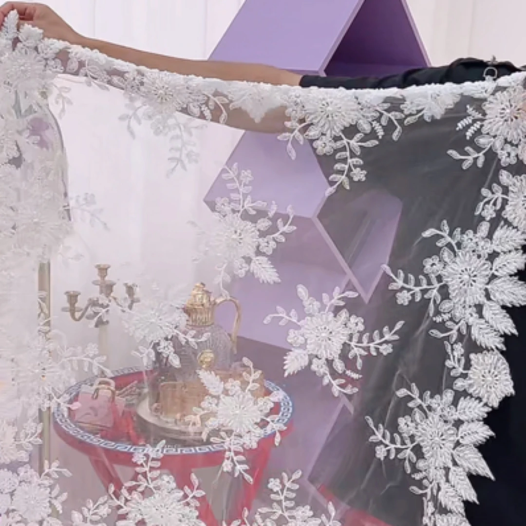 欧式轻奢刺绣蕾丝桌布 80*80