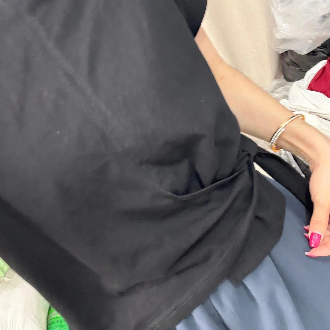 莎姐严选设计款收腰短袖20