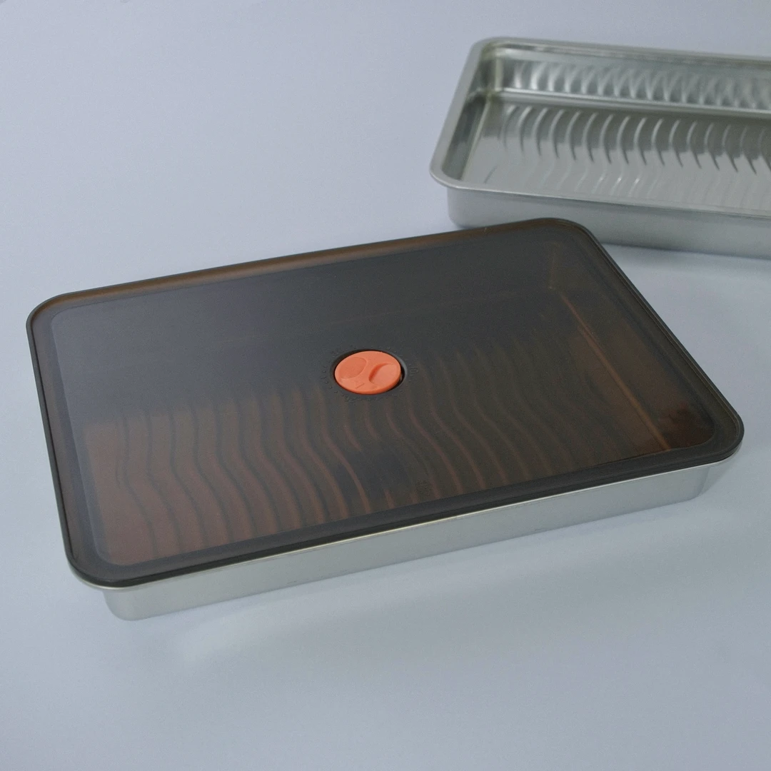 2400ml不锈钢饺子盒保鲜盒冷冻盒冰箱专用