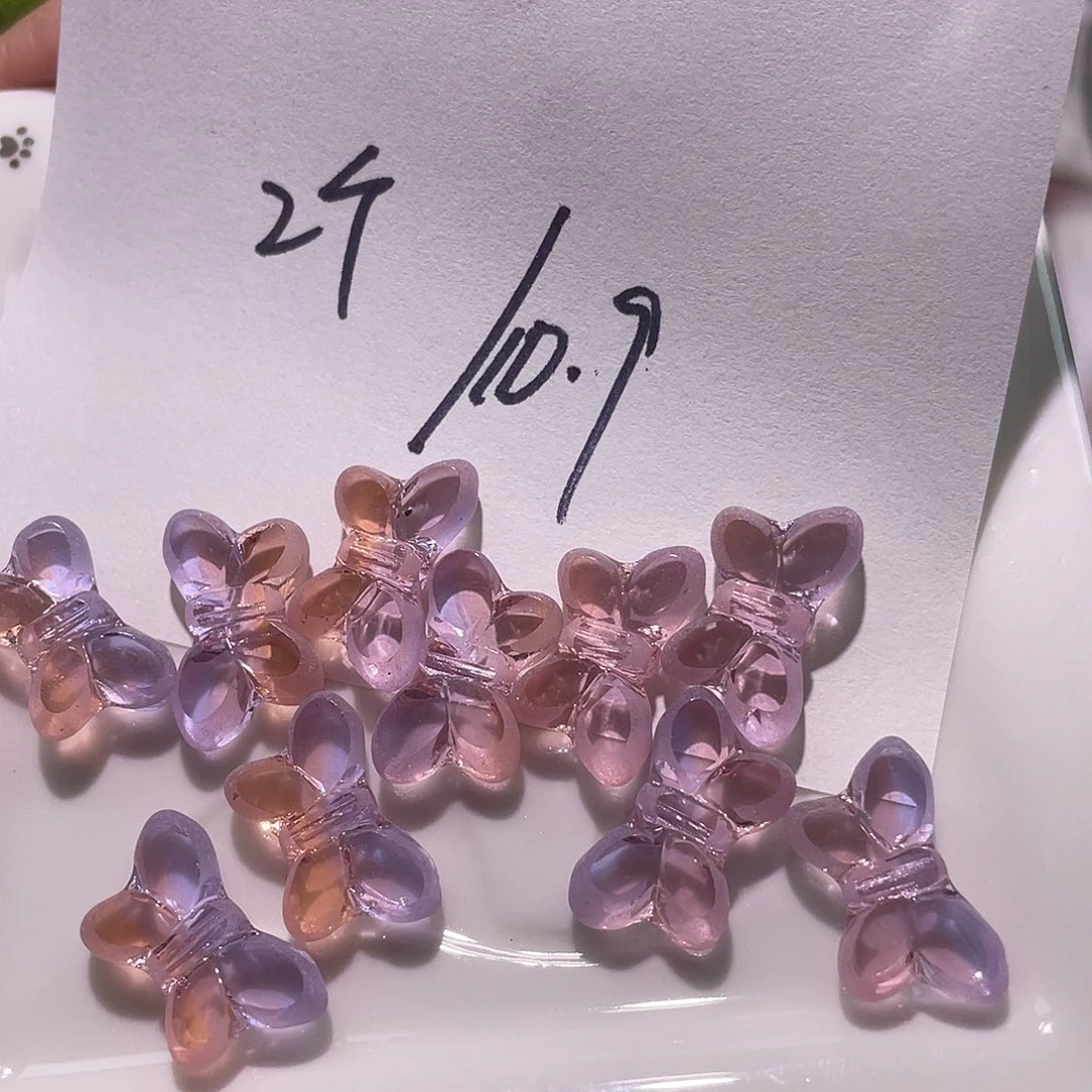 A10捷克琉璃蝴蝶2只