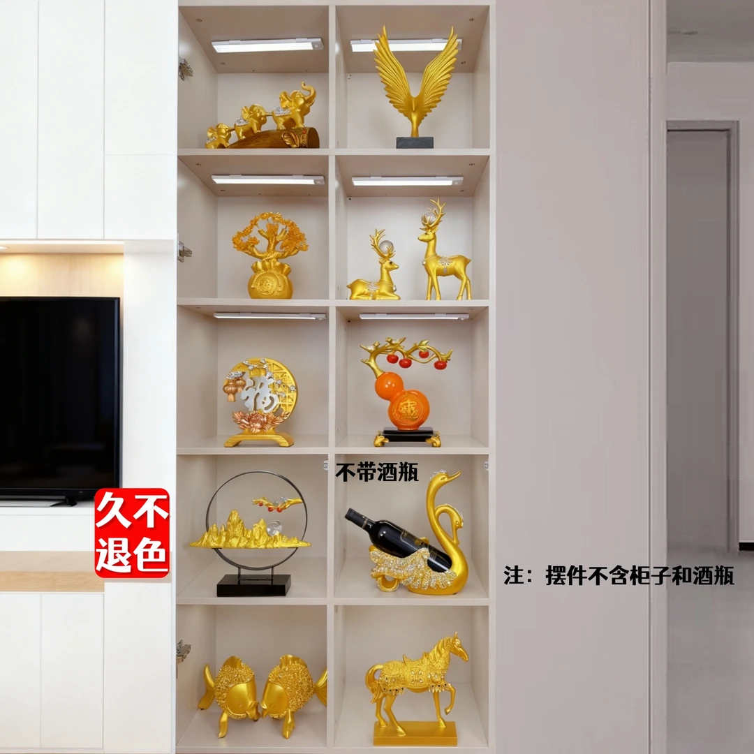 【直播专享】中式酒柜餐边柜电视柜客厅大套装饰品乔迁暖居创意摆件