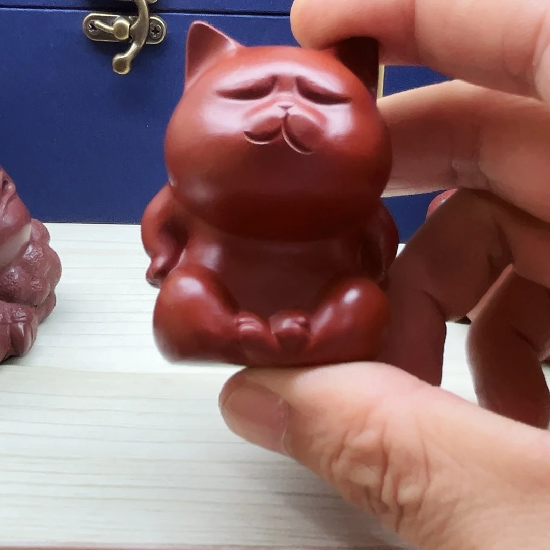 紫砂茶宠淘气猫茶宠