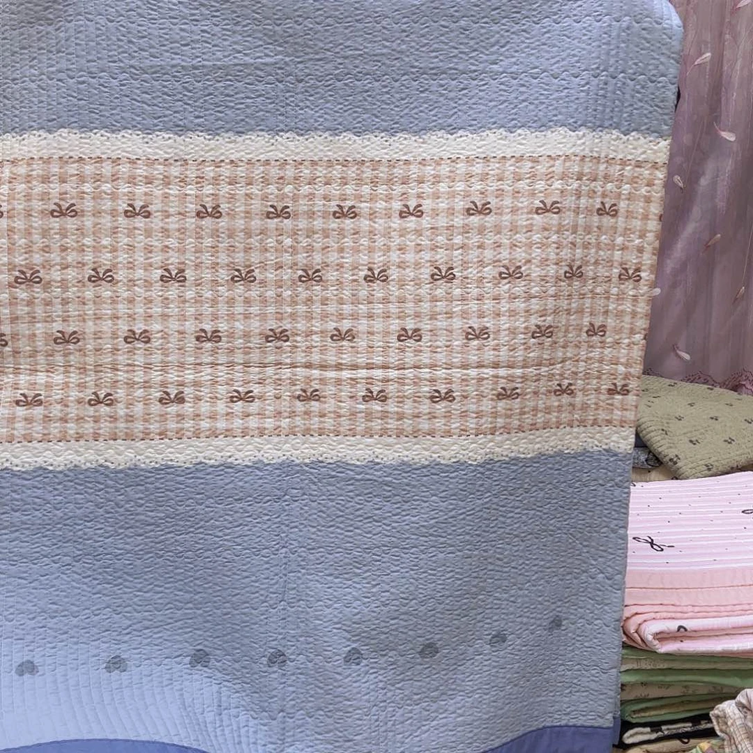 水洗布2米×2.25米蓝色大条纹