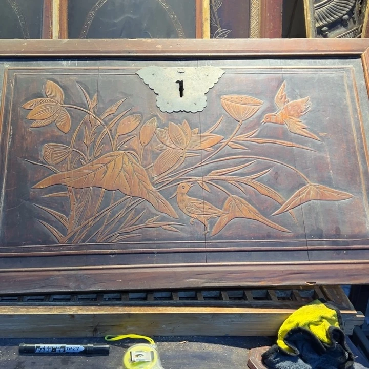 【闪购商品】香榧木辛*花老木雕花板艺术