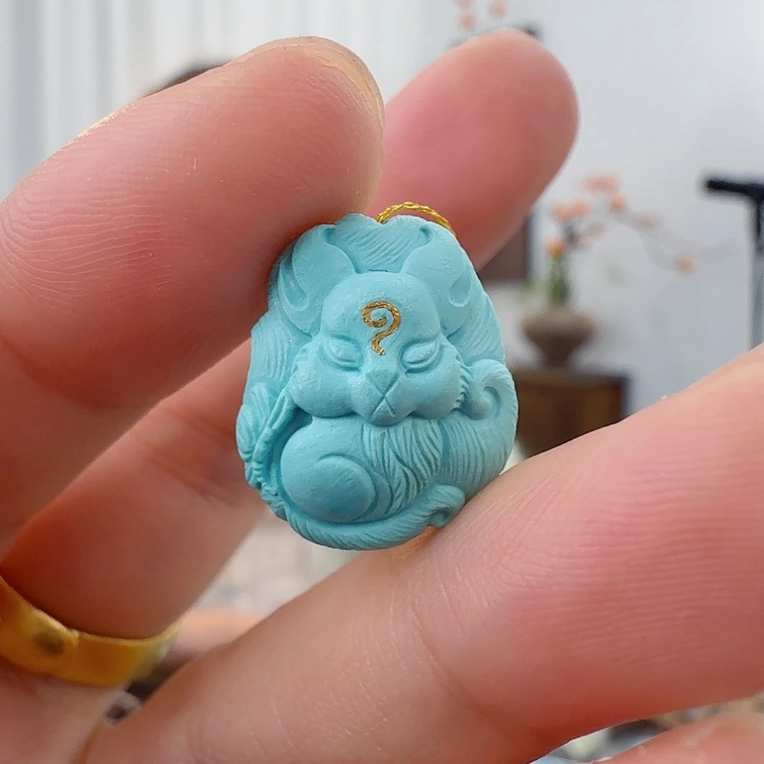 绿松石18K金镶嵌珠宝半成品