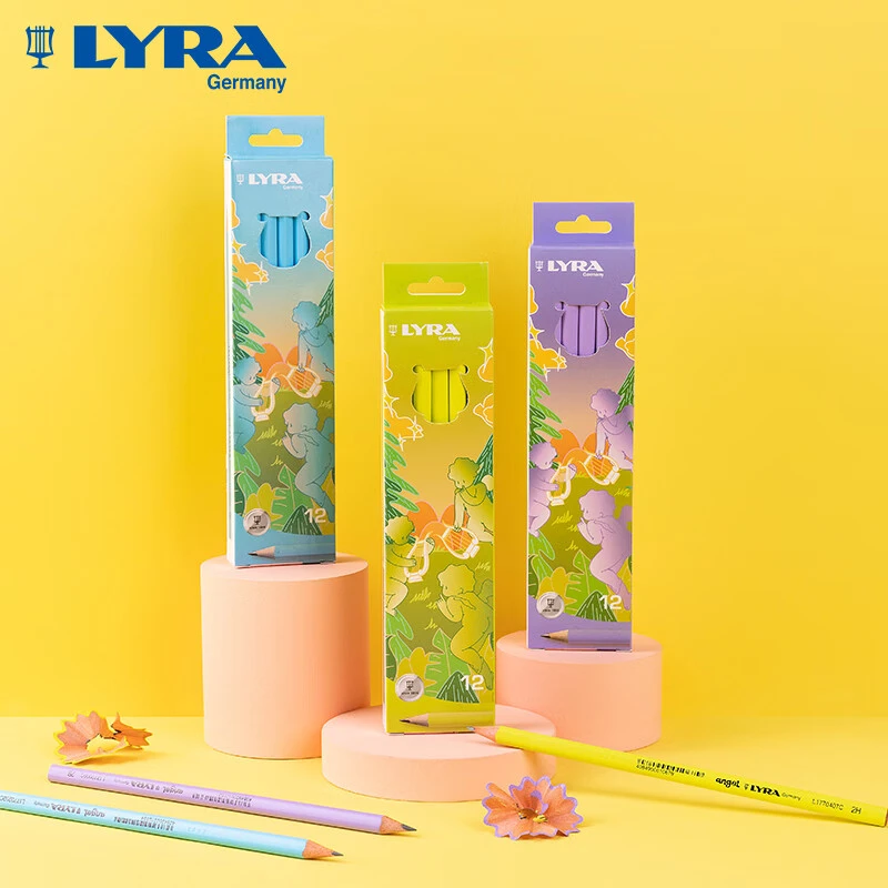 LYRA德国艺雅小天使铅笔 小学生考试涂卡练字铅笔 彩色三角杆