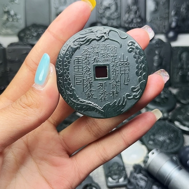 和田玉（青玉）颈饰未镶嵌燕***八