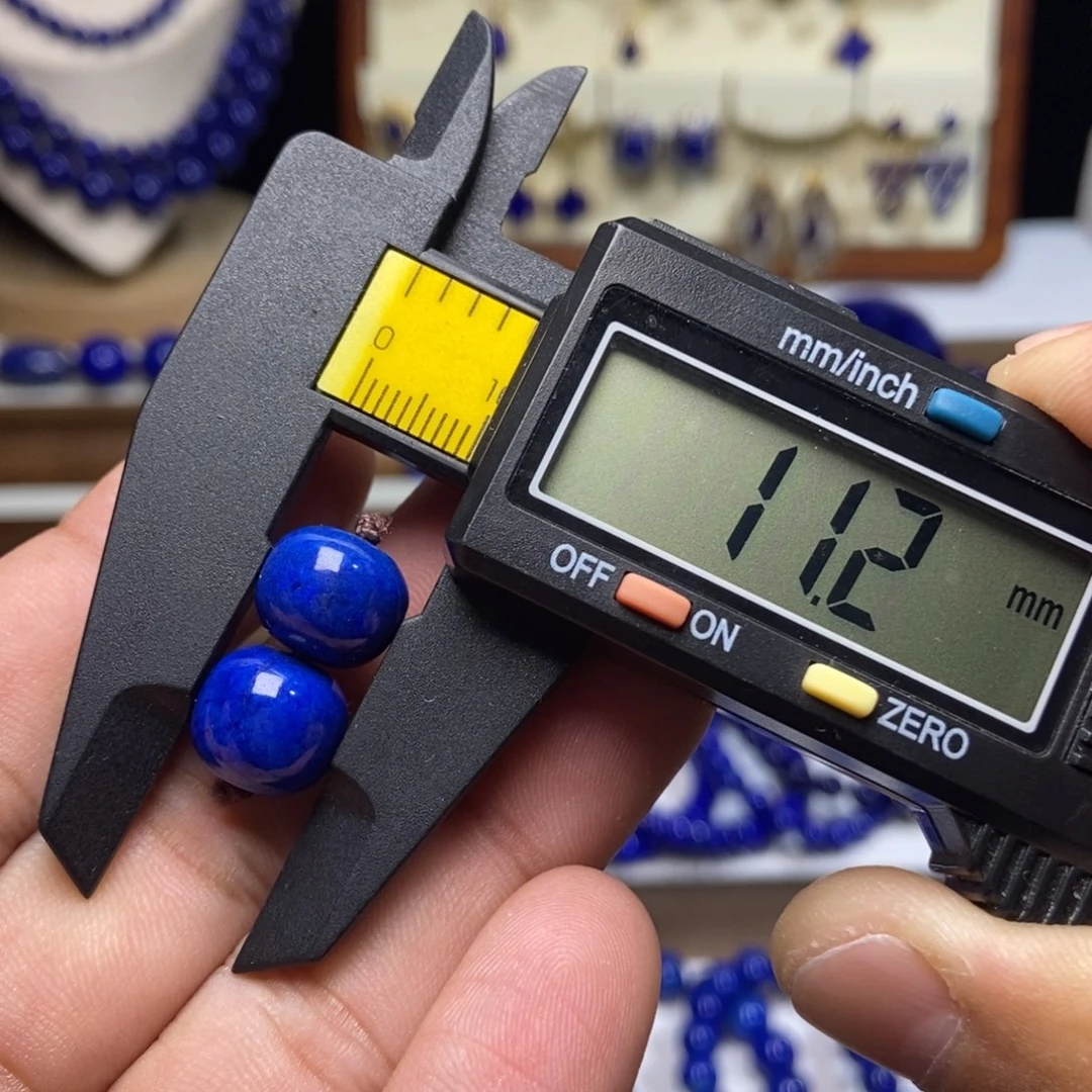 微***欣青金石未镶嵌老矿 手抛 极品 老型对珠11+