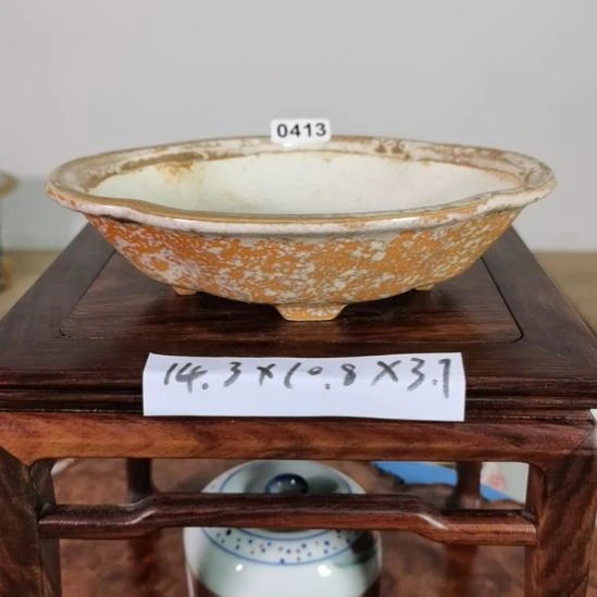 陶手工手绘大德堂釉盆