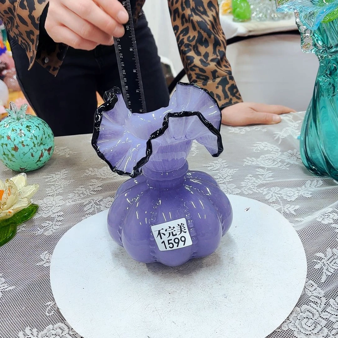 不完美不退不换琉璃花瓶花器艺术品