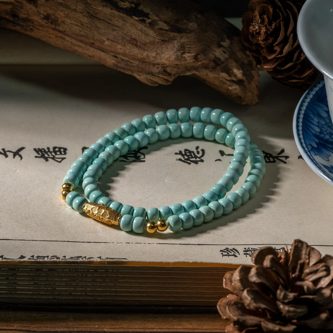 【世间臻宝】18K绿松石DIY双圈/Q2038/多样性发一件/5mm/5