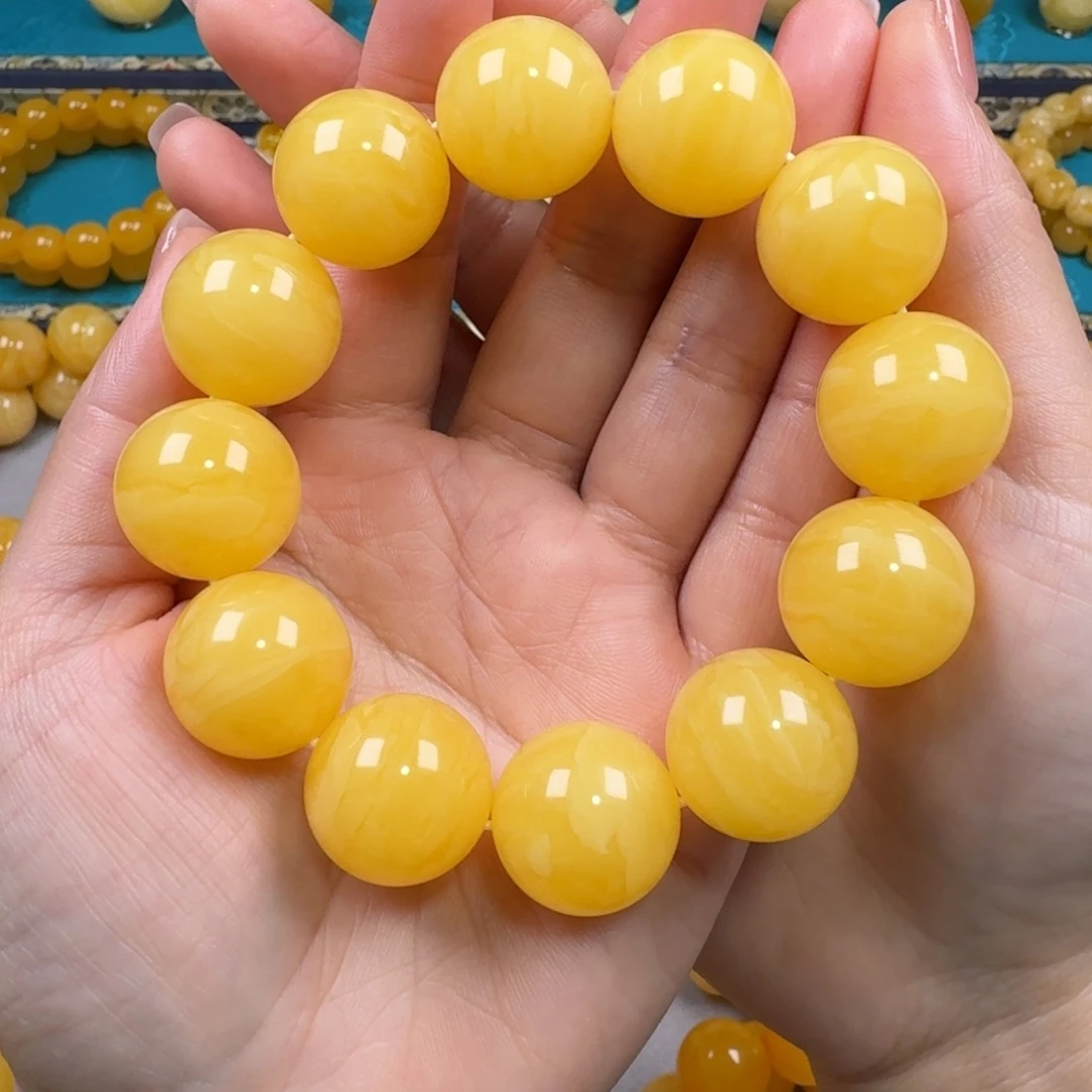 琥珀未镶嵌手链同料