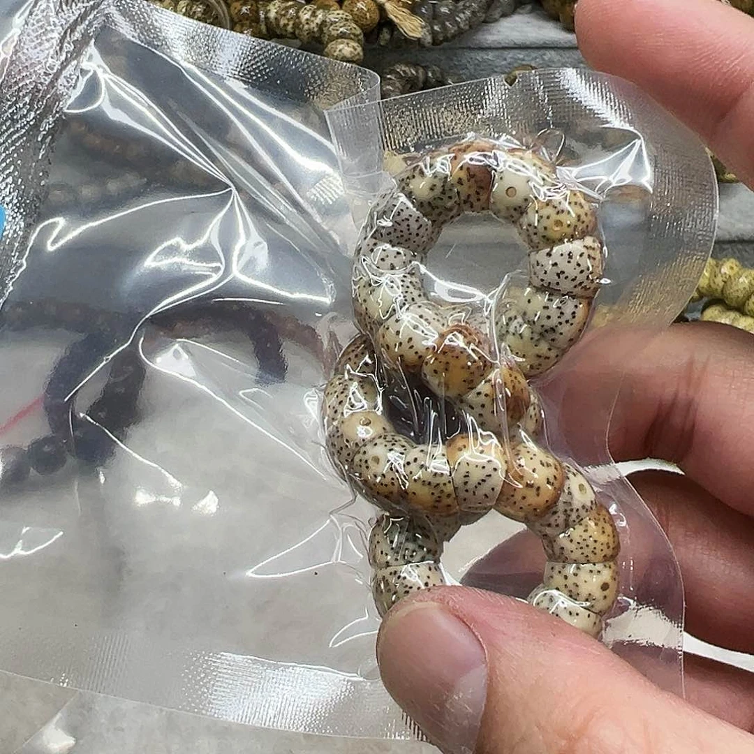 星月菩提手串36高端火烧云星月菩提单圈大肠1.0