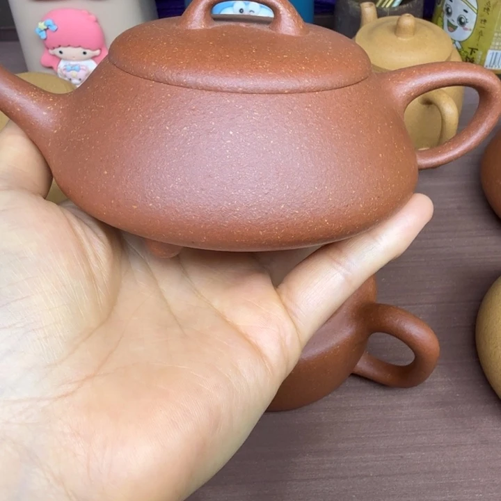 用***6茶壶紫砂意瓢红降坡