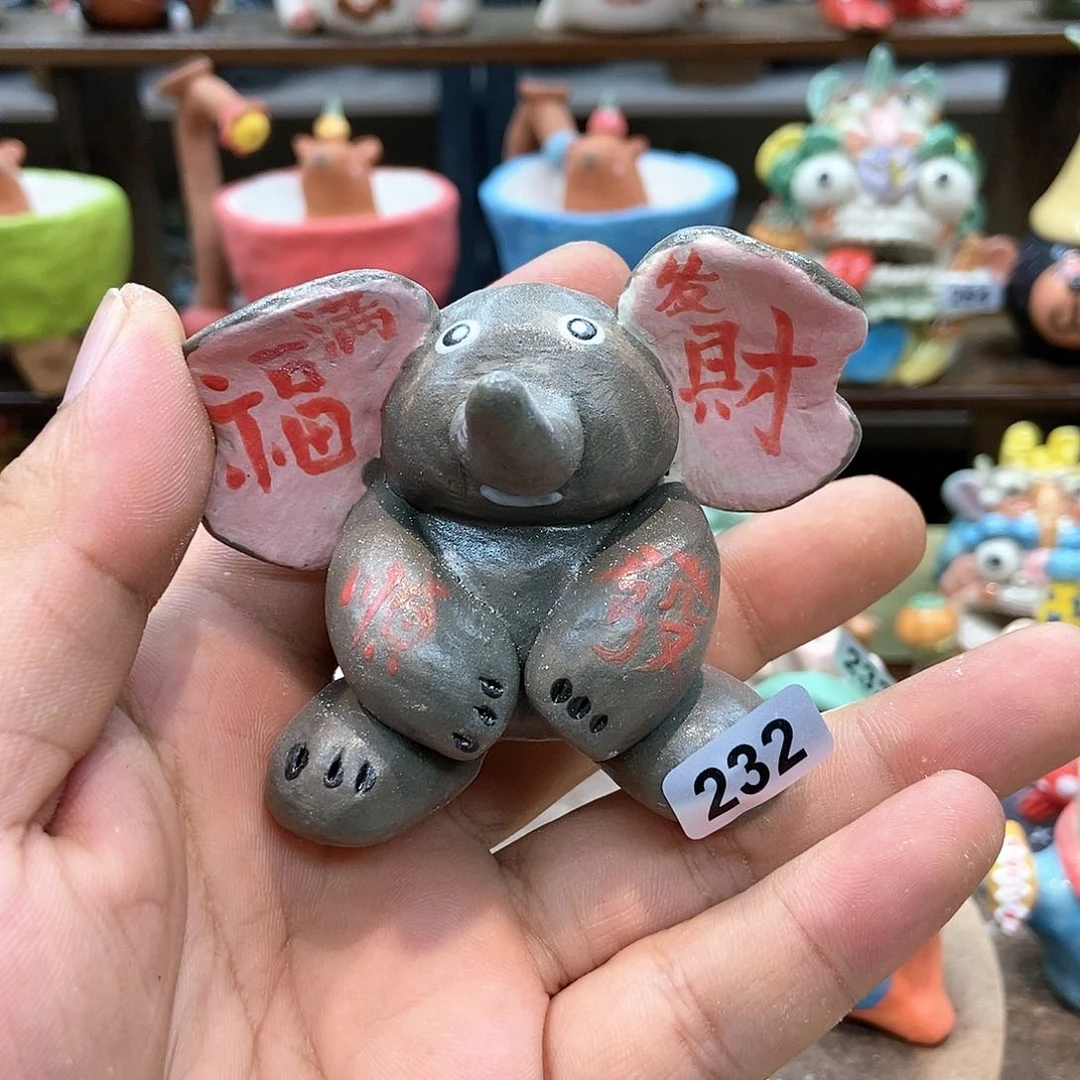 摆件直播间手工抽象陶瓷摆件232