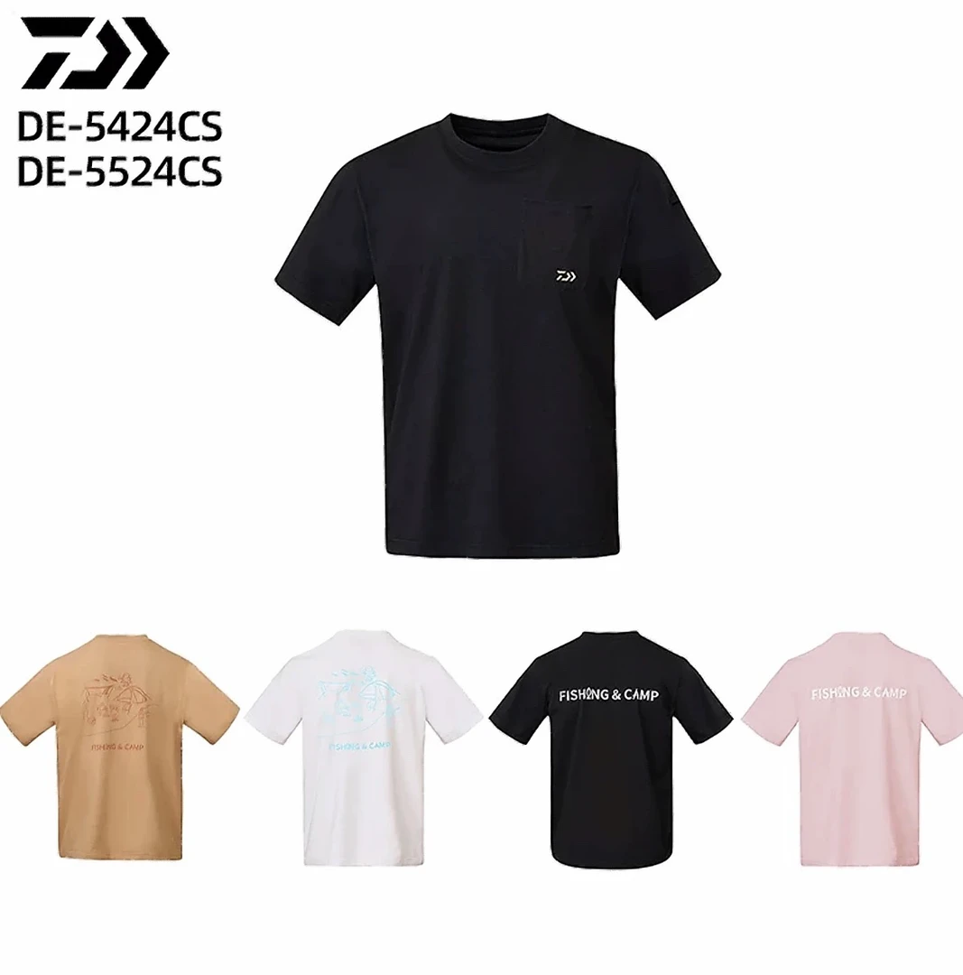 DAIWA/达亿瓦 春夏DE-5424/5524CS 防晒钓鱼短袖T恤圆领休闲上衣