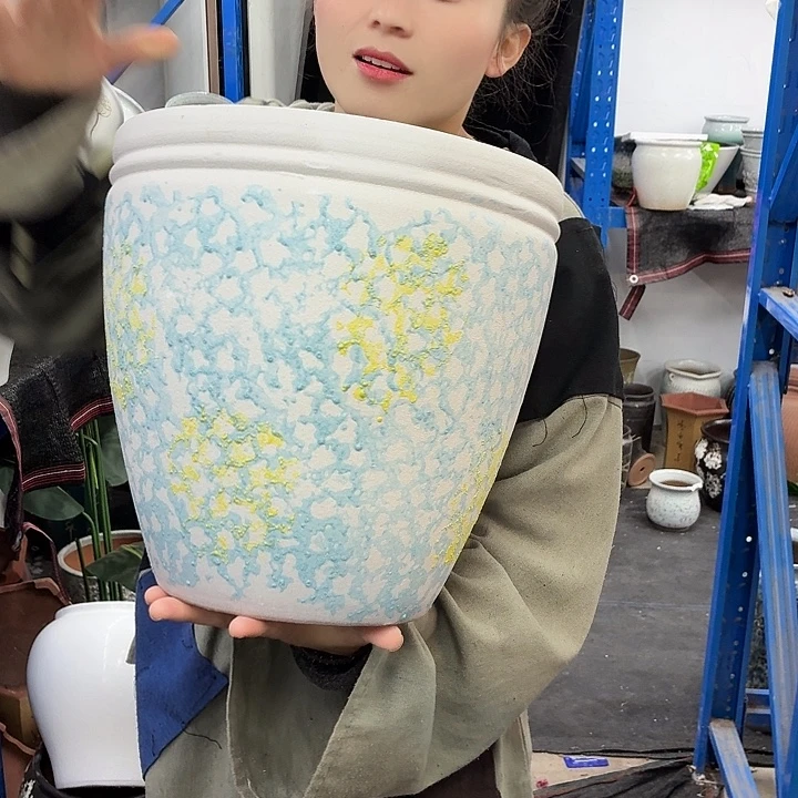 30×30 -粗陶花盆有孔-买买买