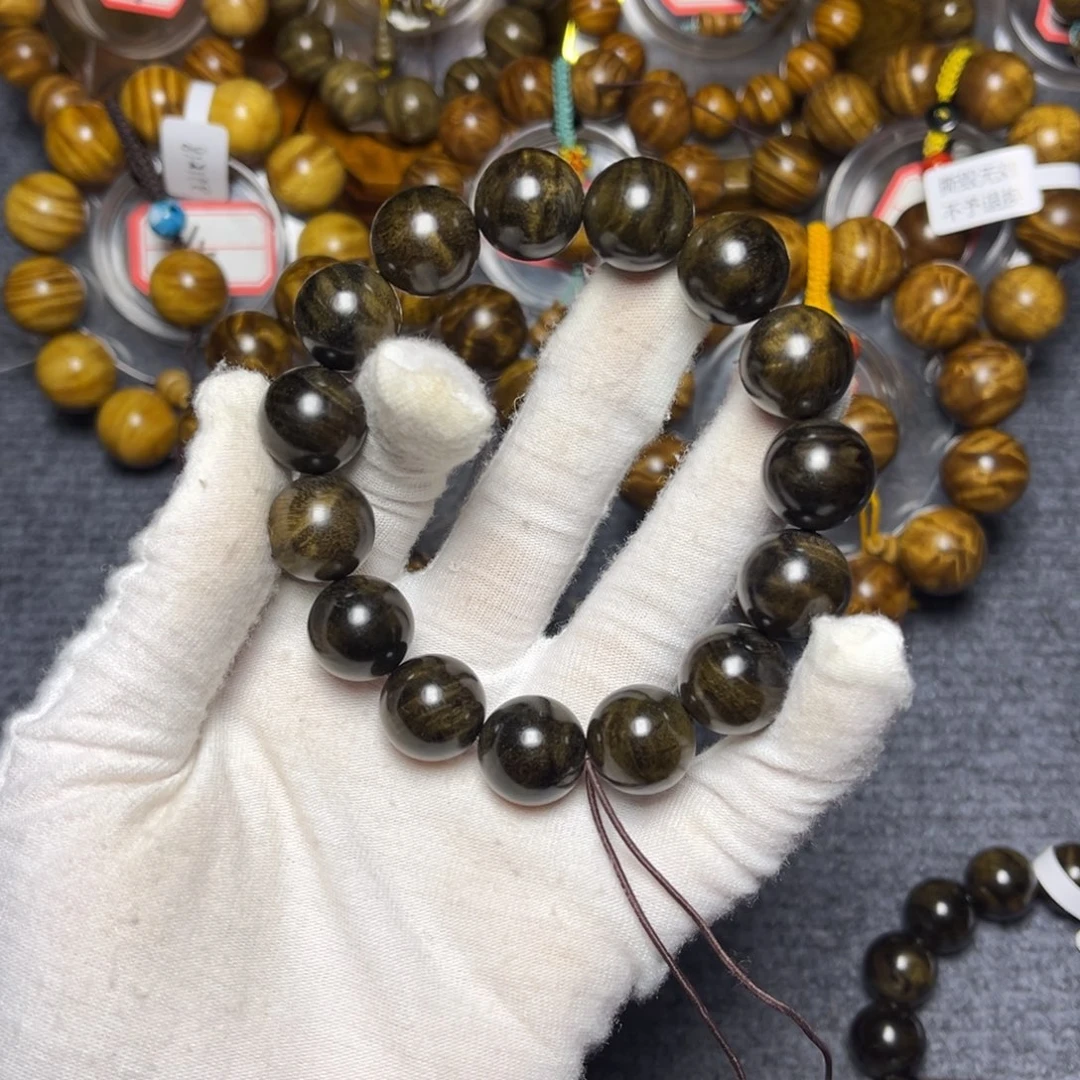 手串/手链楠木（金丝楠）阴沉1.5高碳化88