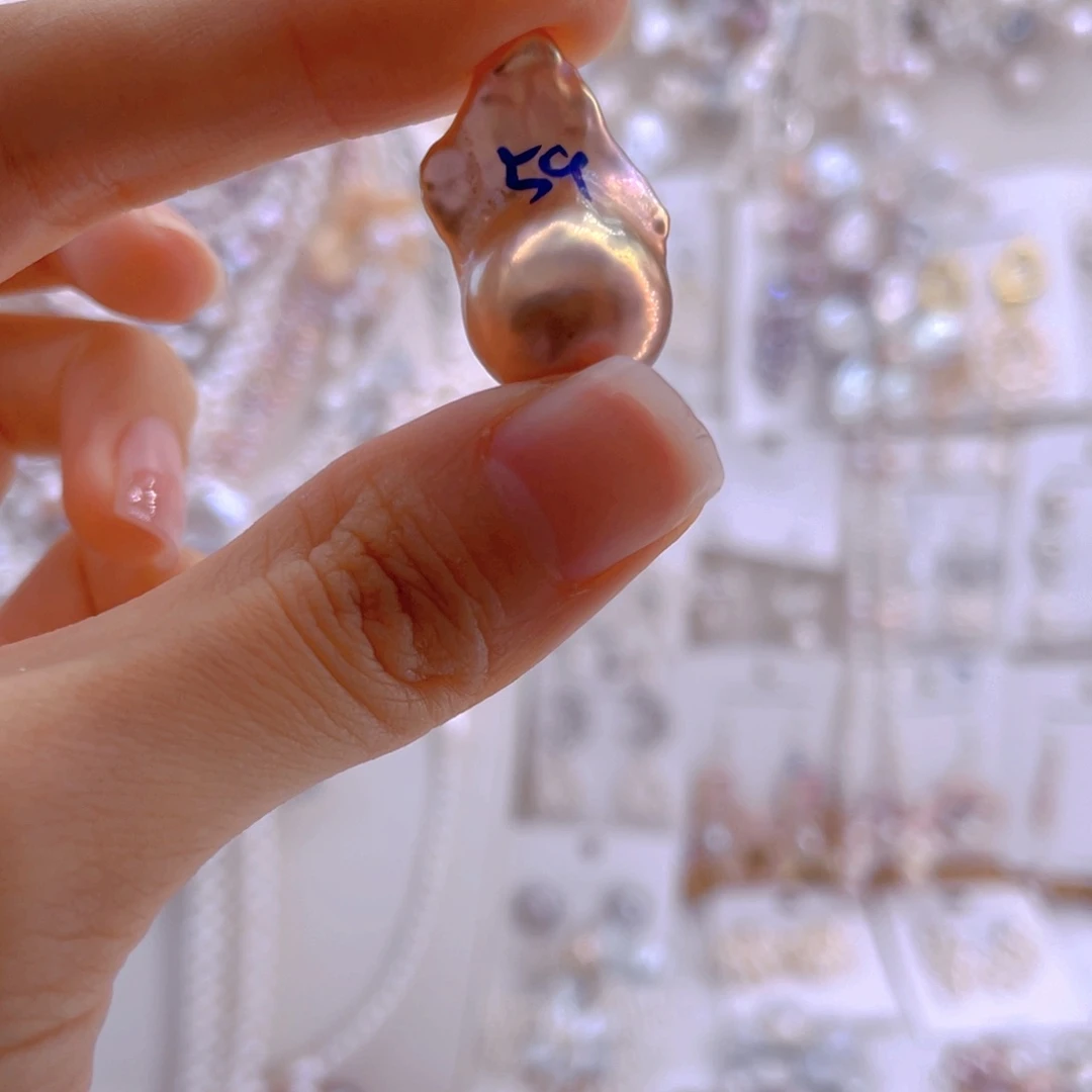 未镶嵌耳饰淡水珍珠吊坠