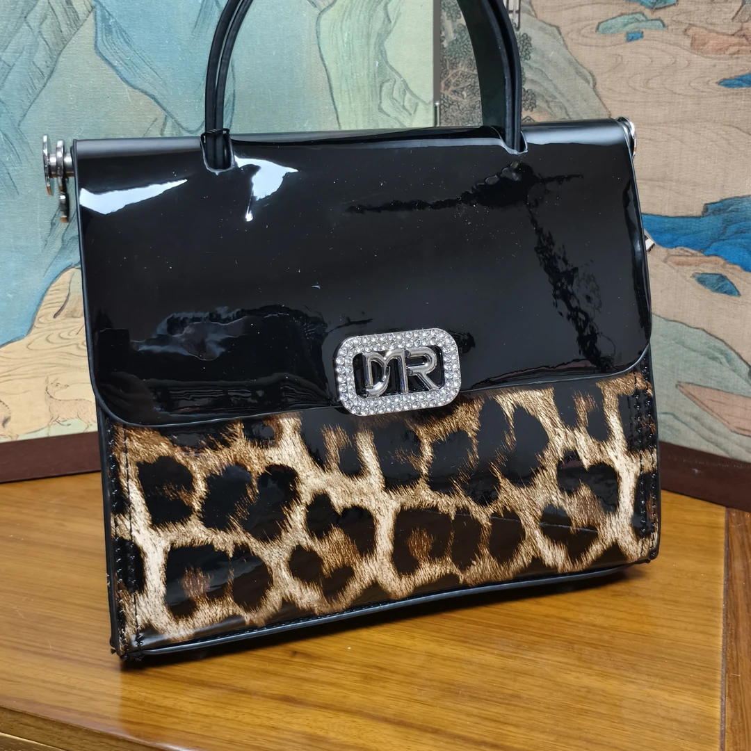 6131轻奢百搭豹纹小方包辣妹时尚小众设计高级感单肩斜挎包