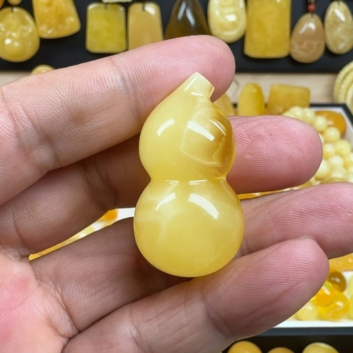 蜜蜡未镶嵌珠宝奇石葫芦