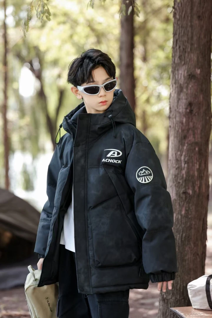 青少年加绒加厚款保暖子母外套316