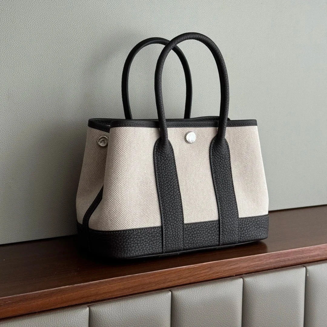 【帆布配皮花园23-36】大马老师手工手提女包