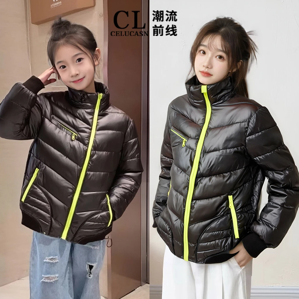 Y4VBY0264#大童童装秋冬款立领棉服加厚保暖亲子装小个子外套