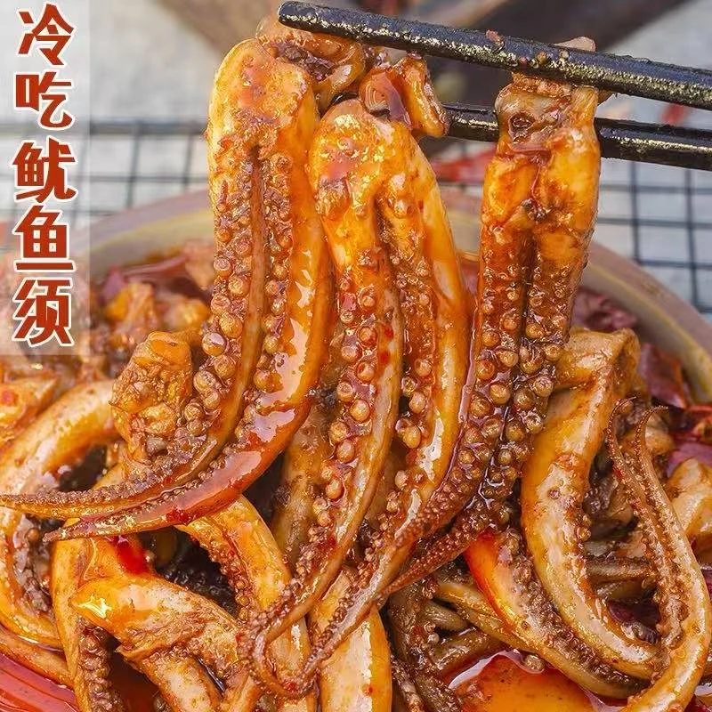 香辣鱿鱼丝铁板鱿鱼须解馋开袋即食麻辣休闲小零食