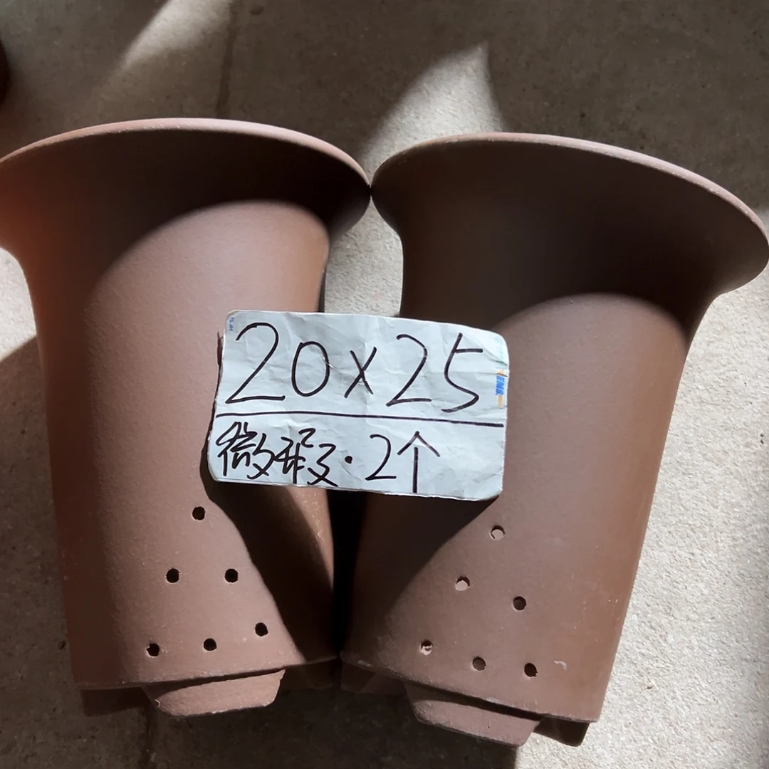紫砂花盆宜兴紫砂花盆2只