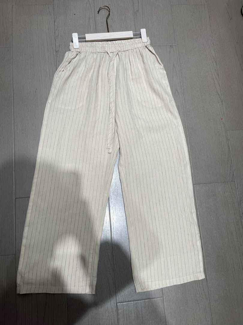 2521汉麻色织欧美风极简直筒九分裤老钱风