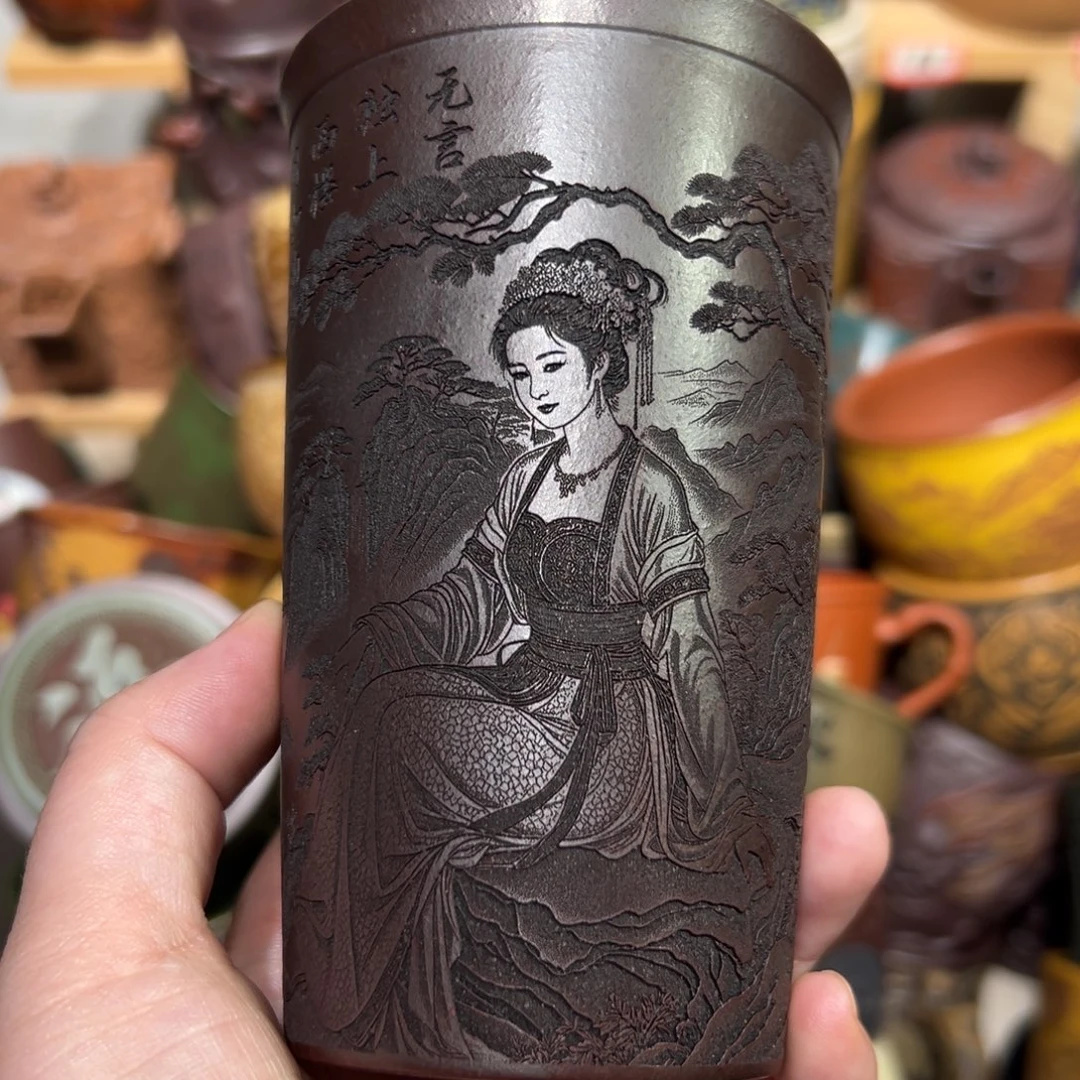 紫砂茶杯宜兴紫砂主人杯