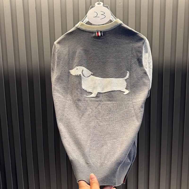 2025潮流百搭男女同款轻奢重磅圆领针织衫短袖