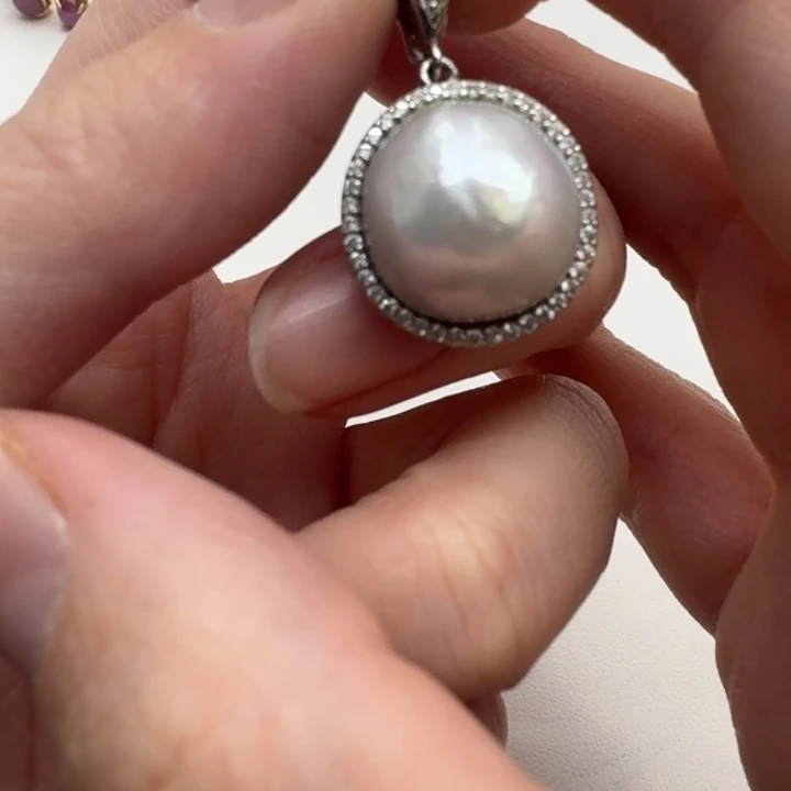 颈饰海水珍珠银S925镶嵌