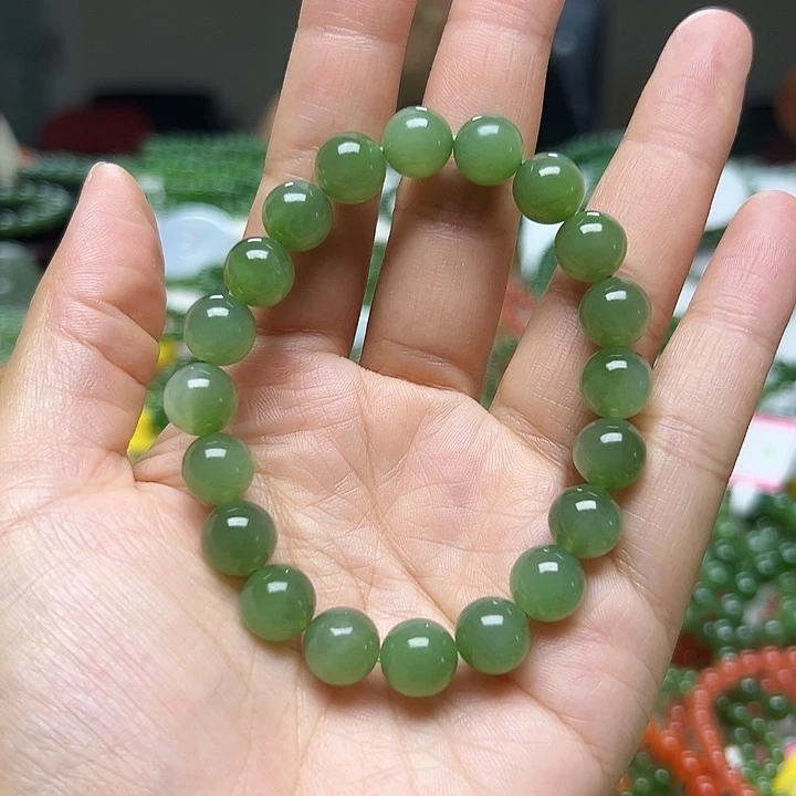 手链未镶嵌和田玉（碧玉）